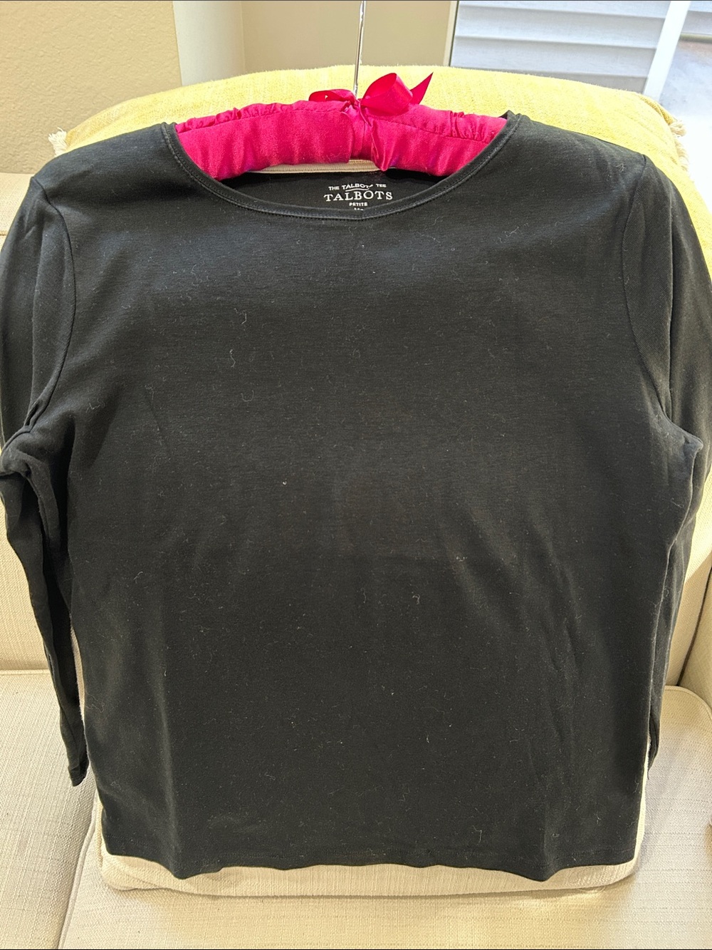 Talbots Black Long Sleeve Crewneck Tee